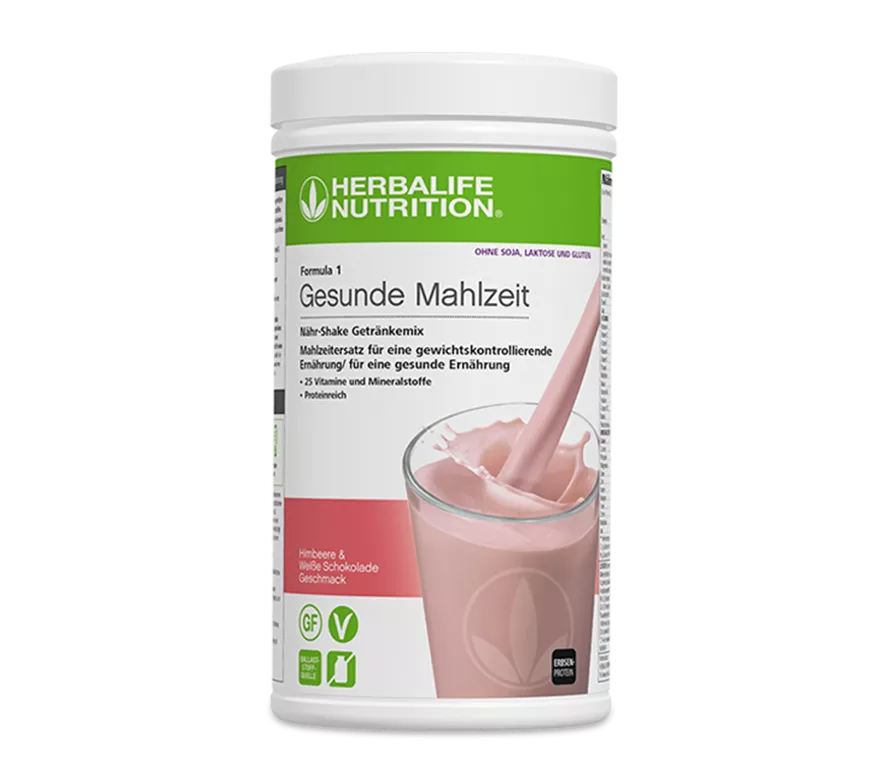HERBALIFE - Formula 1 Neue Generation ohne Soja, Laktose und Gluten Himbeere & weisse schokolade 500g