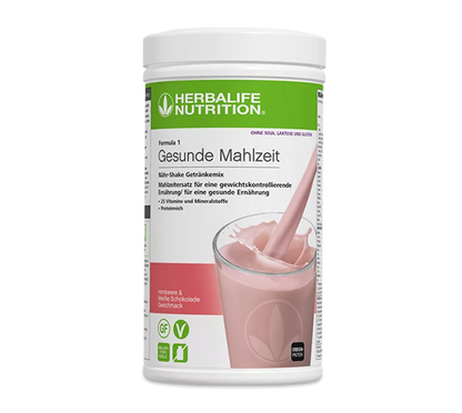 HERBALIFE - Formula 1 Neue Generation ohne Soja, Laktose und Gluten Himbeere & weisse schokolade 500g