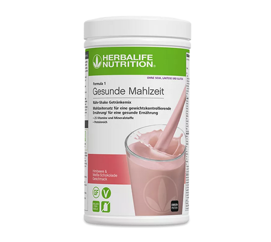 HERBALIFE - Formula 1 Neue Generation ohne Soja, Laktose und Gluten Himbeere & weisse schokolade 500g